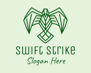 Green Swift Bird  logo design