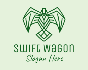 Green Swift Bird  logo design