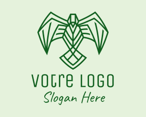 Outline - Green Swift Bird logo design