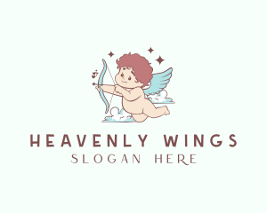 Angel - Cute Angel Cupid logo design