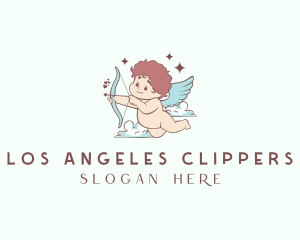 Cute Angel Cupid logo design