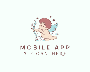 Cute Angel Cupid logo design