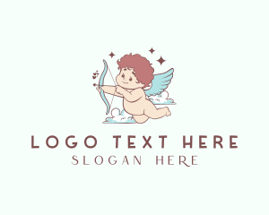 Love - Cute Angel Cupid logo design