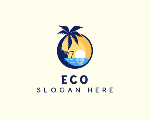 Beach Ship Travel Logo