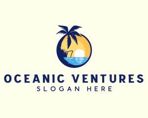 Beach Ship Travel logo design