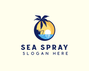 Beach Ship Travel logo design