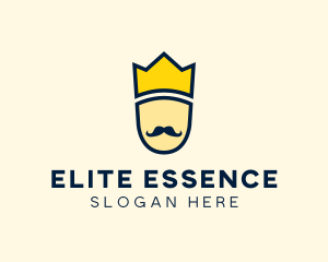 Suit - Hipster Mustache King logo design