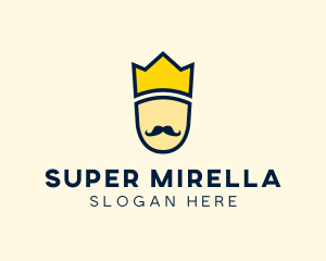 Application - Hipster Mustache King logo design