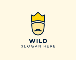 Commercial - Hipster Mustache King logo design