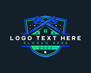 Cleaning - Power Wash Shield Cleaner logo design