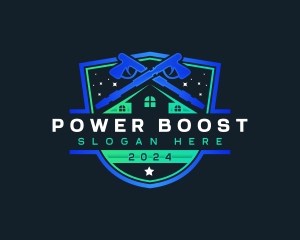 Power Wash Shield Cleaner logo design