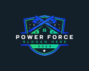 Power Wash Shield Cleaner logo design