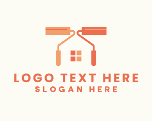 Repair - Paint Roller Home logo design