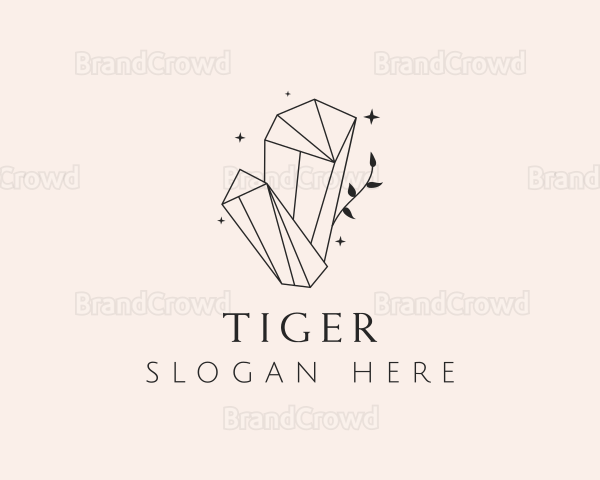 Elegant Crystal Gem Logo