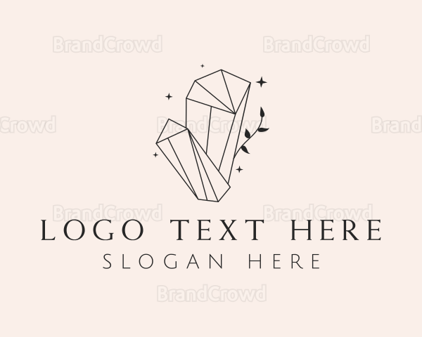 Elegant Crystal Gem Logo