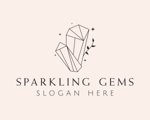  Elegant Crystal Gem logo design