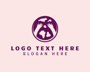 Environmental Awareness - Globe Hug Foundation logo design
