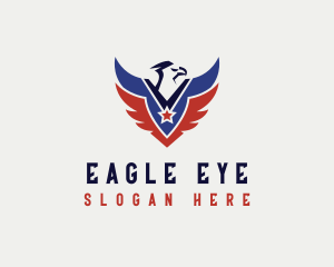 American Eagle Wings Star logo design