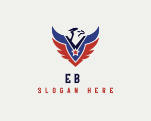 Veteran - American Eagle Wings Star logo design