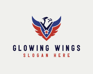 American Eagle Wings Star logo design