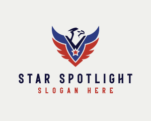 American Eagle Wings Star logo design