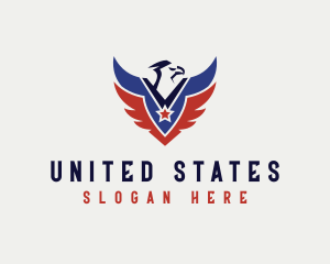 American Eagle Wings Star logo design