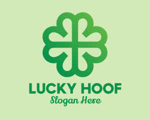 Modern Shamrock Clover  logo design