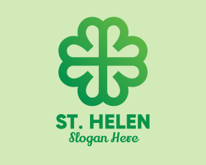 Modern Shamrock Clover  logo design