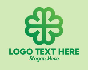 Heart - Modern Shamrock Clover logo design