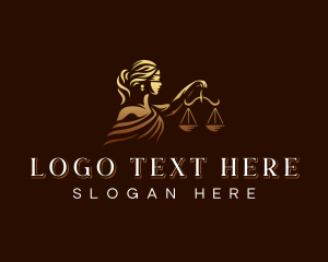 Rights - Lady Justice Scale logo design