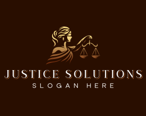 Judicial - Lady Justice Scale logo design