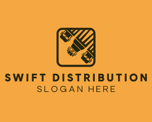 Distribution - Truck Shipping Distribution logo design