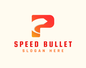 Bullet - Modern Arrow Forwarding Letter P logo design
