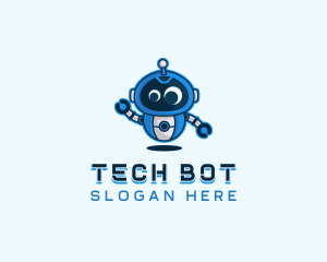 Cyborg Robot Technology logo design