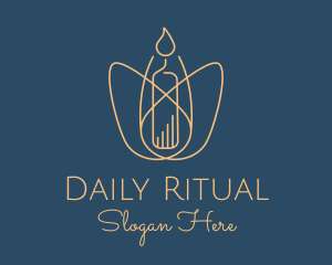 Meditation Candle Decor logo design