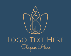 Light - Meditation Candle Decor logo design