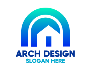 Arch - Blue Arch House logo design