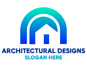 Arch - Blue Arch House logo design