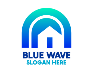 Blue Arch House logo design