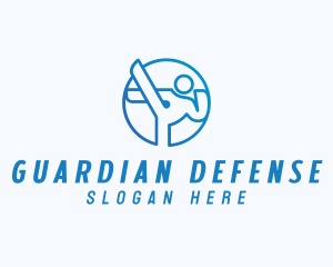 Self Defense - Sports Karate Athlete logo design