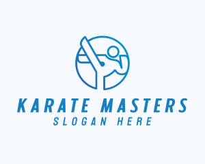 Sports Karate Athlete logo design
