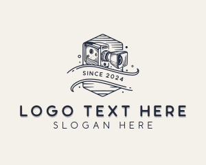 Antique Camera - Film Videography Camera logo design