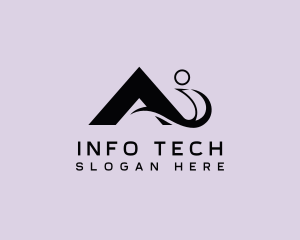 Information - Marketing Media Information Letter AI logo design