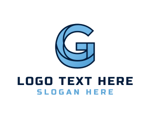 Social Media - Blue G Outline logo design