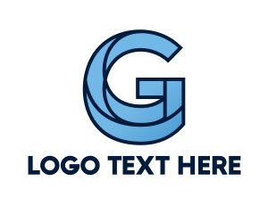 Social Media - Blue G Outline logo design