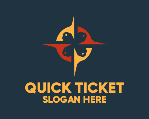 Ticket - Price Tag Compass logo design