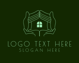 Town - Hand House Property logo design