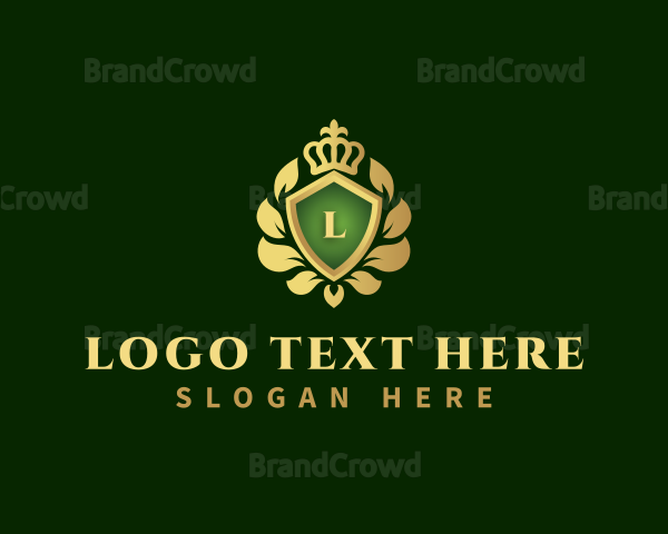 Crown Shield Leaf Logo
