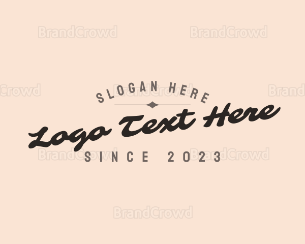 Script Retro Brand Logo
