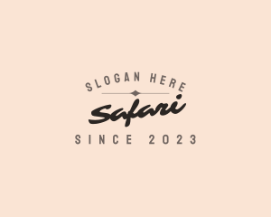 Script Retro Brand Logo